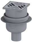 Classic bathroom point drain DN50 vertical 100x100mm, Multistop